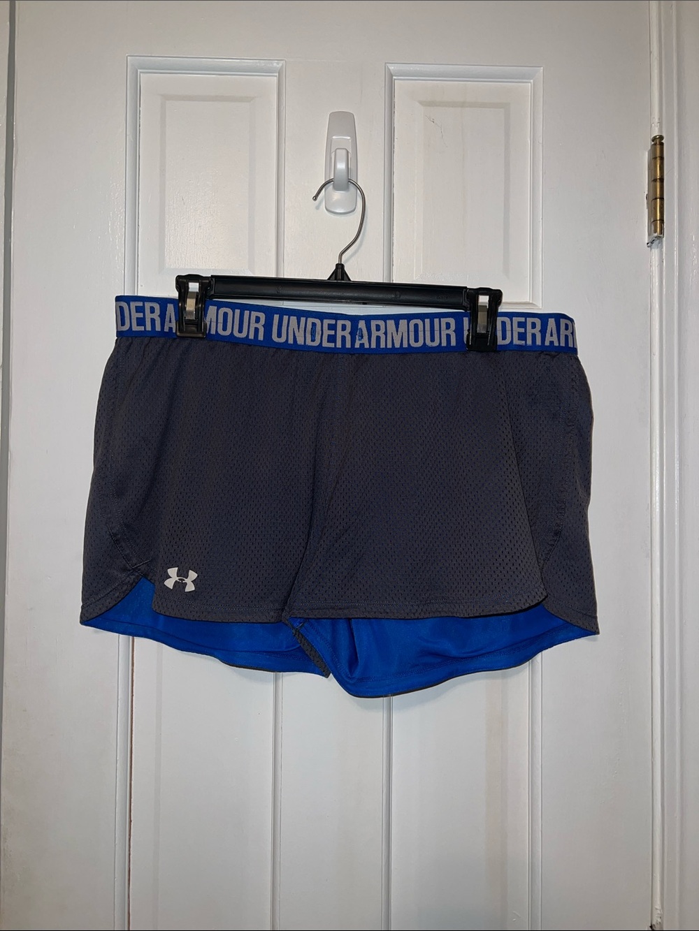 Under Armour Gray & Blue Layered Running Shorts
